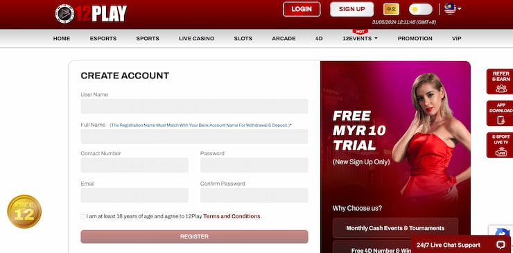 Fill in the Registration Form