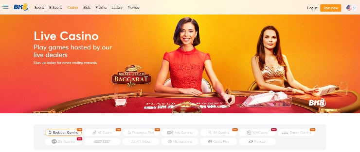 Live Casino Sites BK8