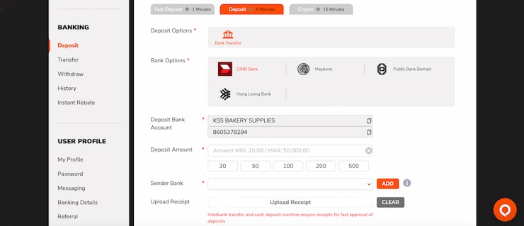 Deposit Money