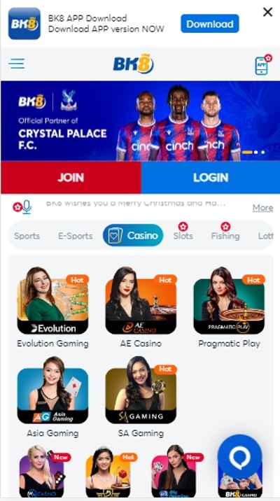 BK8 mobile casino app