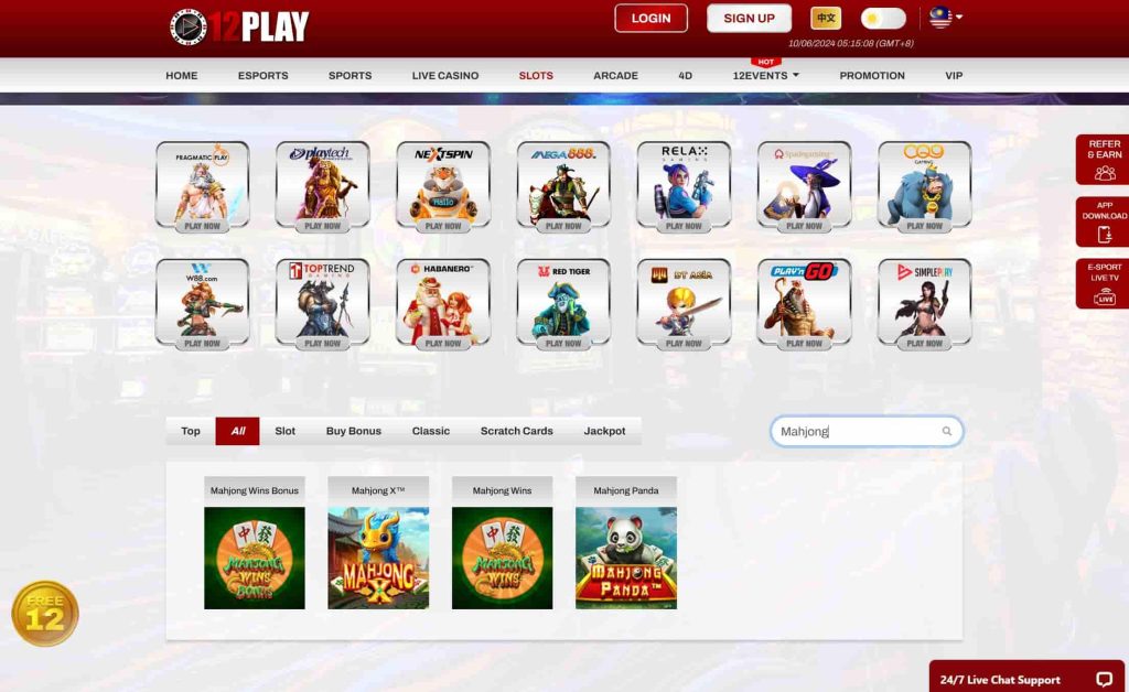 12play mahjong slots