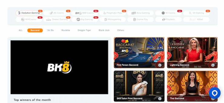 BK8 Baccarat Games